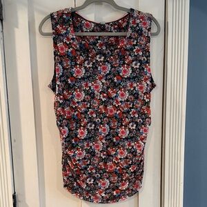 Tommy Hilfiger Red & Navy Floral Sleeveless Tank